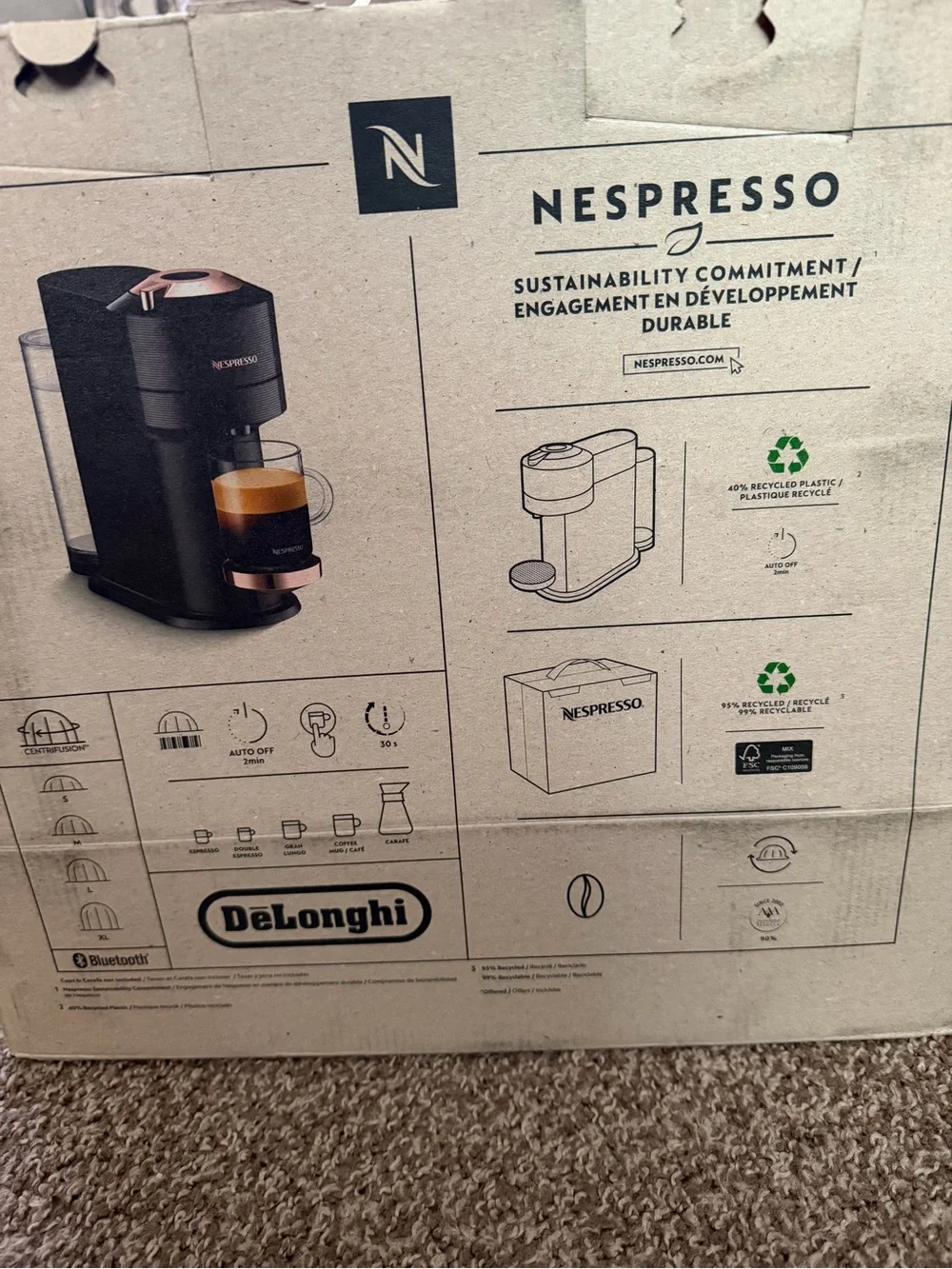 Coffee packaging with pods and servings